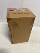 Lnc UA3INNHD1107BH7 Greet 1-Light Matte Black Barn Light Outdoor Sconce with Clear Seeded Glass Shade