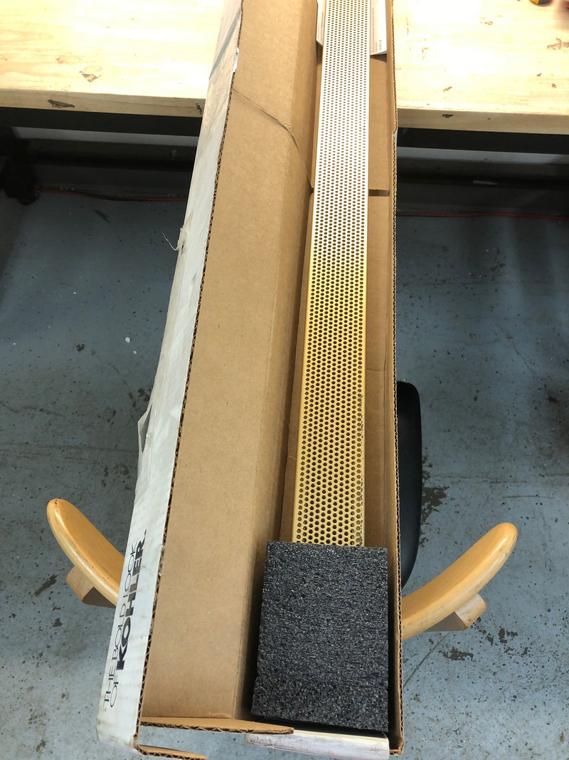 Kohler K-80660-2MB 2-1/2" x 48" Linear Drain Grate With Perforated Pattern - Vibrant Brushed Moderne Brass