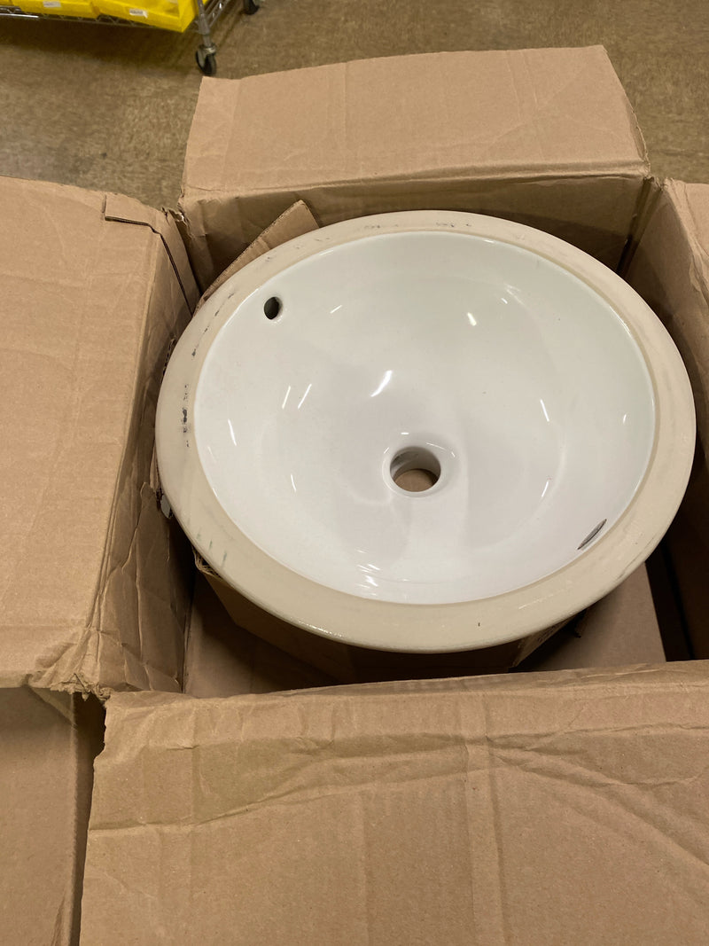 American Standard 0630000.020 Orbit 12-3/4" Undermount Porcelain Bathroom Sink - White