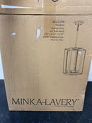 Minka Lavery 4562-098 Tyson's Gate 4 Light 10" Wide Mini Pendant with Glass Panel Shades - Brushed Nickel with Shale Wood