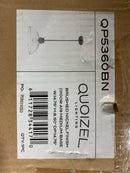 Quoizel QP5360BN Iona 1-Light Brushed Nickel Pendant with Clear Seeded Glass