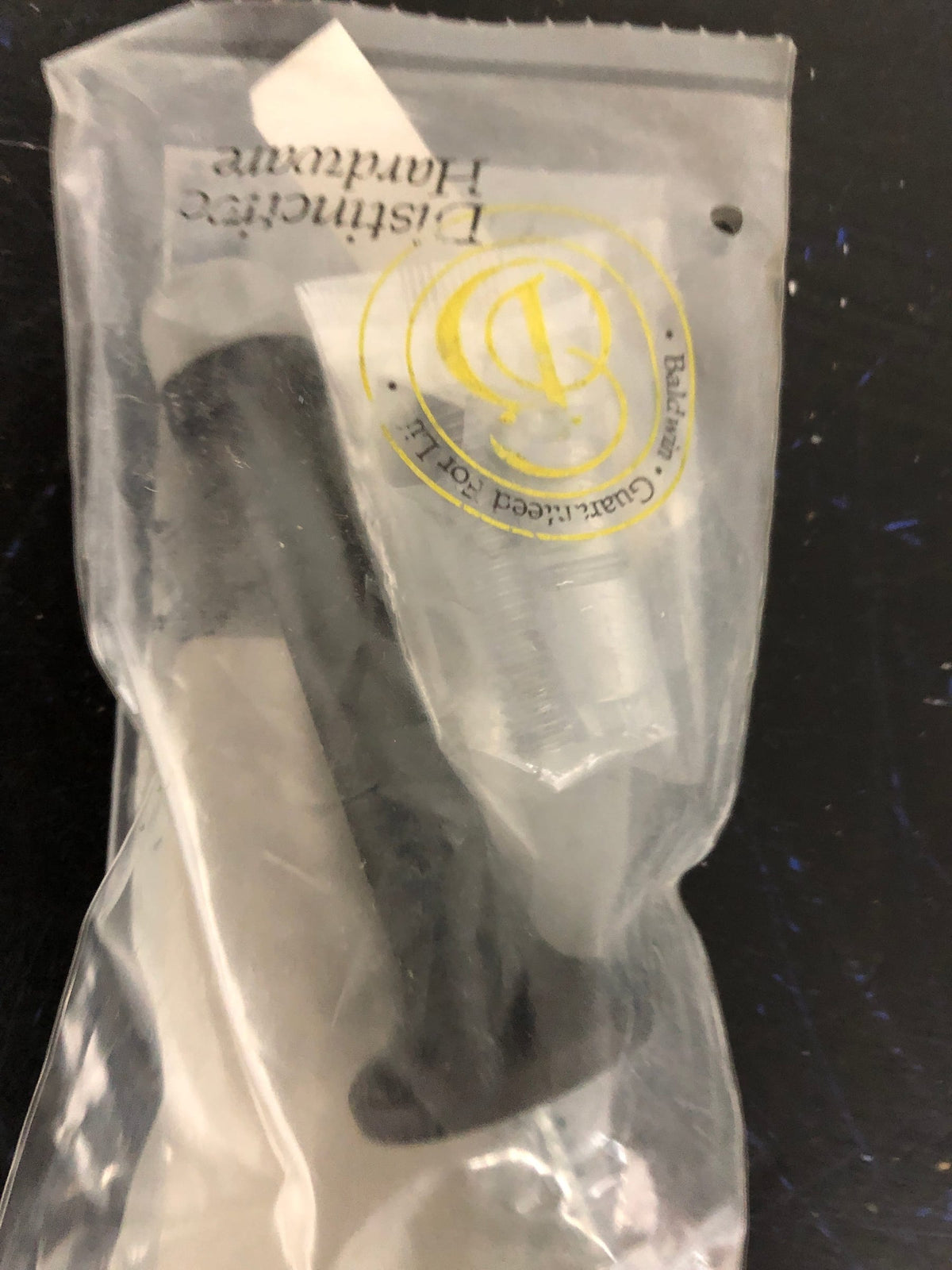 Baldwin 4045190 3 Inch Baseboard Mounted Rigid Door Stop - Satin Black