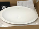 Vigo VG04011 Wisteria 13-1/2" Oval Stone Composite Vessel Bathroom Sink - White