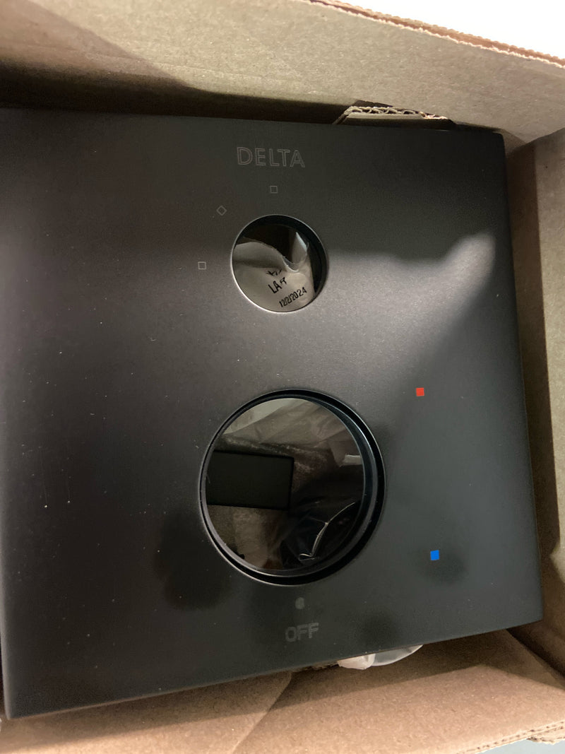 Delta T24867-BL Ara 14 Series Pressure Balanced Valve Trim with Integrated 3 Function Diverter for Two Shower Applications - Less Rough-In - Matte Black