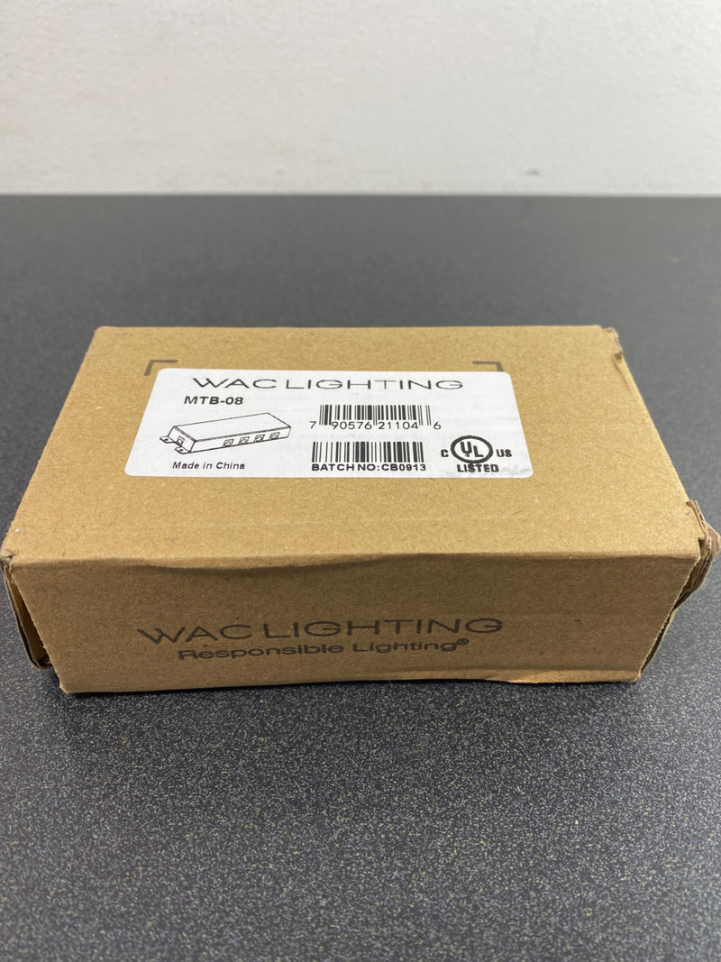 WAC Lighting MTB-08 8 Output Terminal Block for Under Cabinet Lighting Systems - White