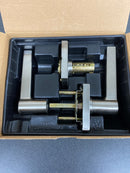 Kwikset SL1000DALSQT-15 Safe Lock by Kwikset Daylon Passage Door Lever Set with Square Rose - Satin Nickel