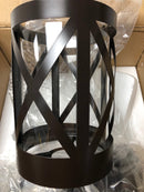 C cattleya HCA2257-W 1-Light Brown Outdoor Hardwired Wall Lantern Sconce with Clear Glass Shade