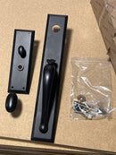 Baldwin M504190ENTR Satin Black Images, Cody Cody Single Cylinder Mortise Entrance Handleset Trim Set with 5432 Estate Collection Knob M504.ENTR
