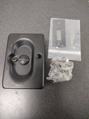 Emtek 2102US10B138 3-1/2 Inch Solid Brass Privacy Mortise Pocket Door Lock for 1-3/8" Thick Doors - Oil Rubbed Bronze