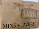 Minka Lavery 1089-613-L Regal Terrace Metal Frame/Cloth Drum LED Semi Flush Mount Ceiling Lighting, 1-Light 30 Watt, 13" H x 16" W, Polished Nickel