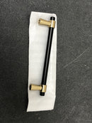 Amerock BP36859FBBBZ Mergence 5-1/16 Inch Center to Center Bar Cabinet Pull - Matte Black / Golden Champagne