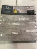 Aspect AC004 Collage 11.75 in. x 12 in. Metal and Composite Peel and Stick Backsplash in Cloud Shimmer
