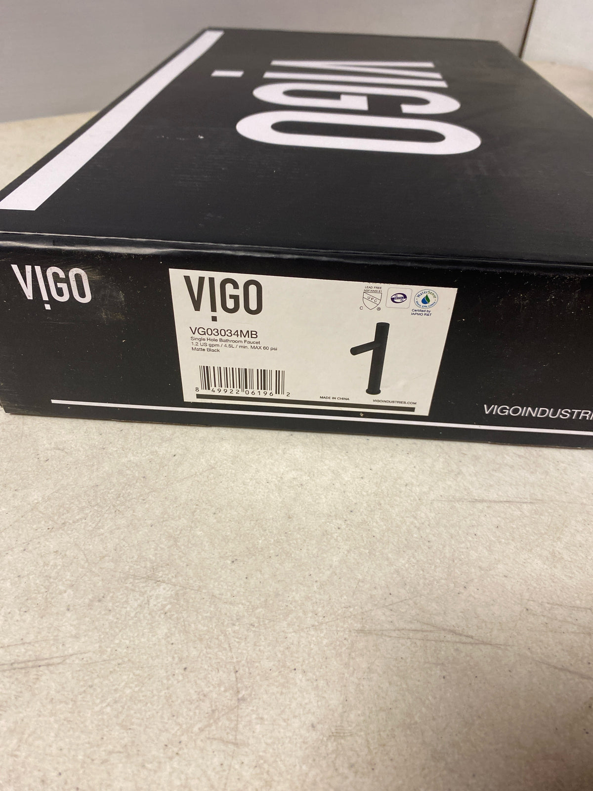 Vigo VG03034MB Ashford 1.2 GPM 11" Single Handle Single Hole Vessel Bathroom Faucet - Matte Black
