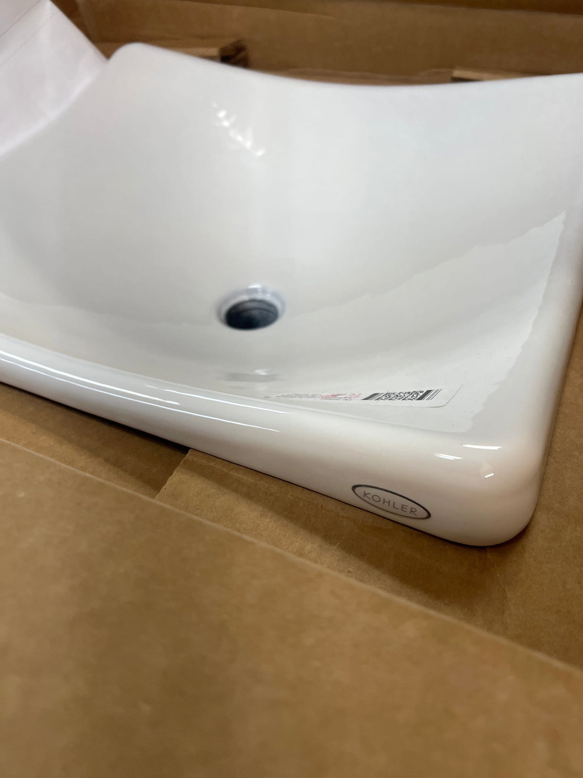 Kohler K-2833-0 DemiLav Wading Pool Cast Iron Vessel Sink in White