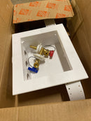 Oatey 38528 Quadtro 1/2 in. x 1/2 in. PEX Compatible Washing Machine Outlet Box with 1/4 Turn Valves