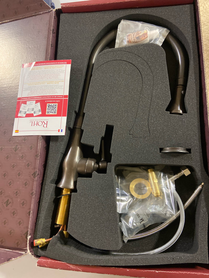 ROHL A3420LMTCB-2 Pull-Down FAUCETS, 0-in L x 2.7-in W x 18.6-in H, Tuscan Brass