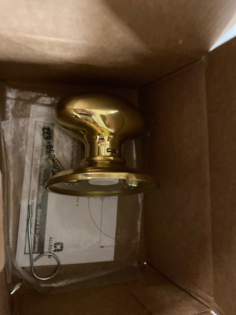 Schlage F170SIE605 Siena Non-Turning One-Sided Dummy Door Knob - Polished Brass