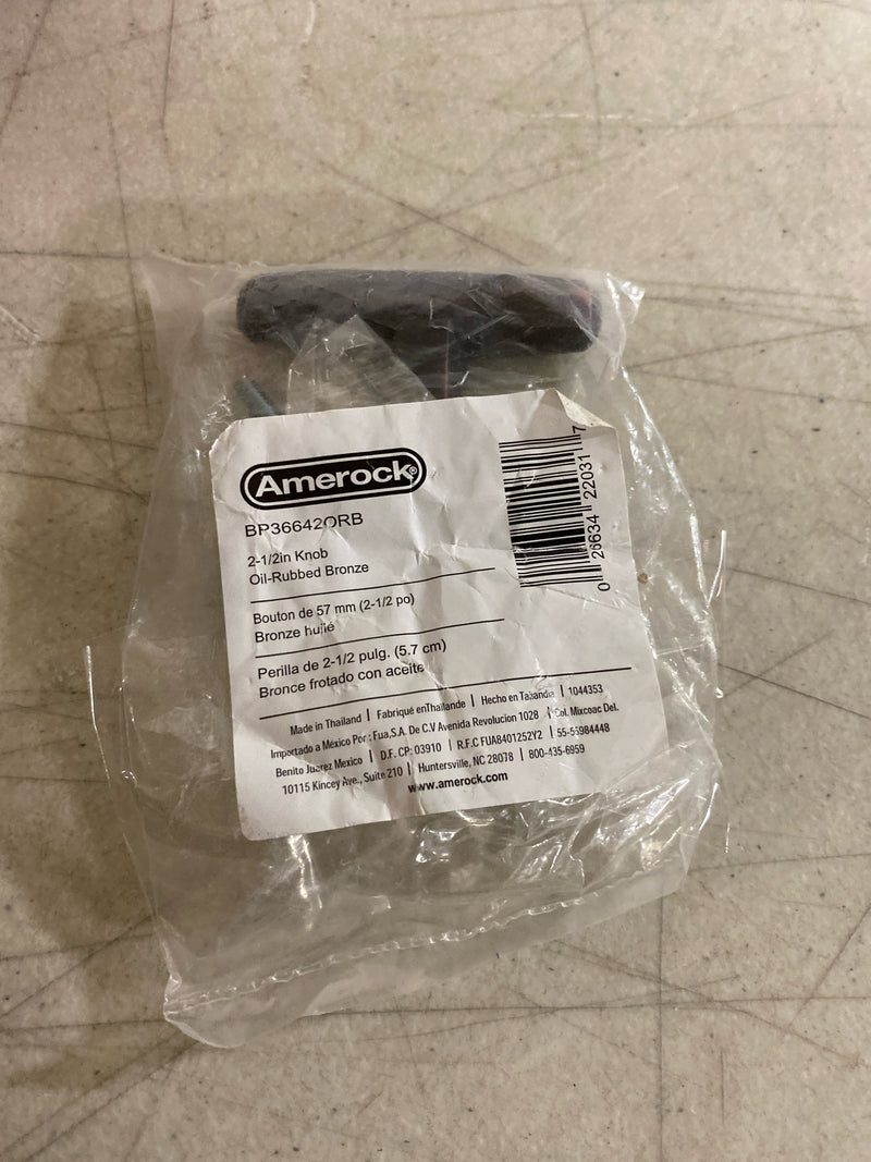 Amerock BP36642ORB St. Vincent 2-1/2 Inch Bar Cabinet Knob - Oil-Rubbed Bronze