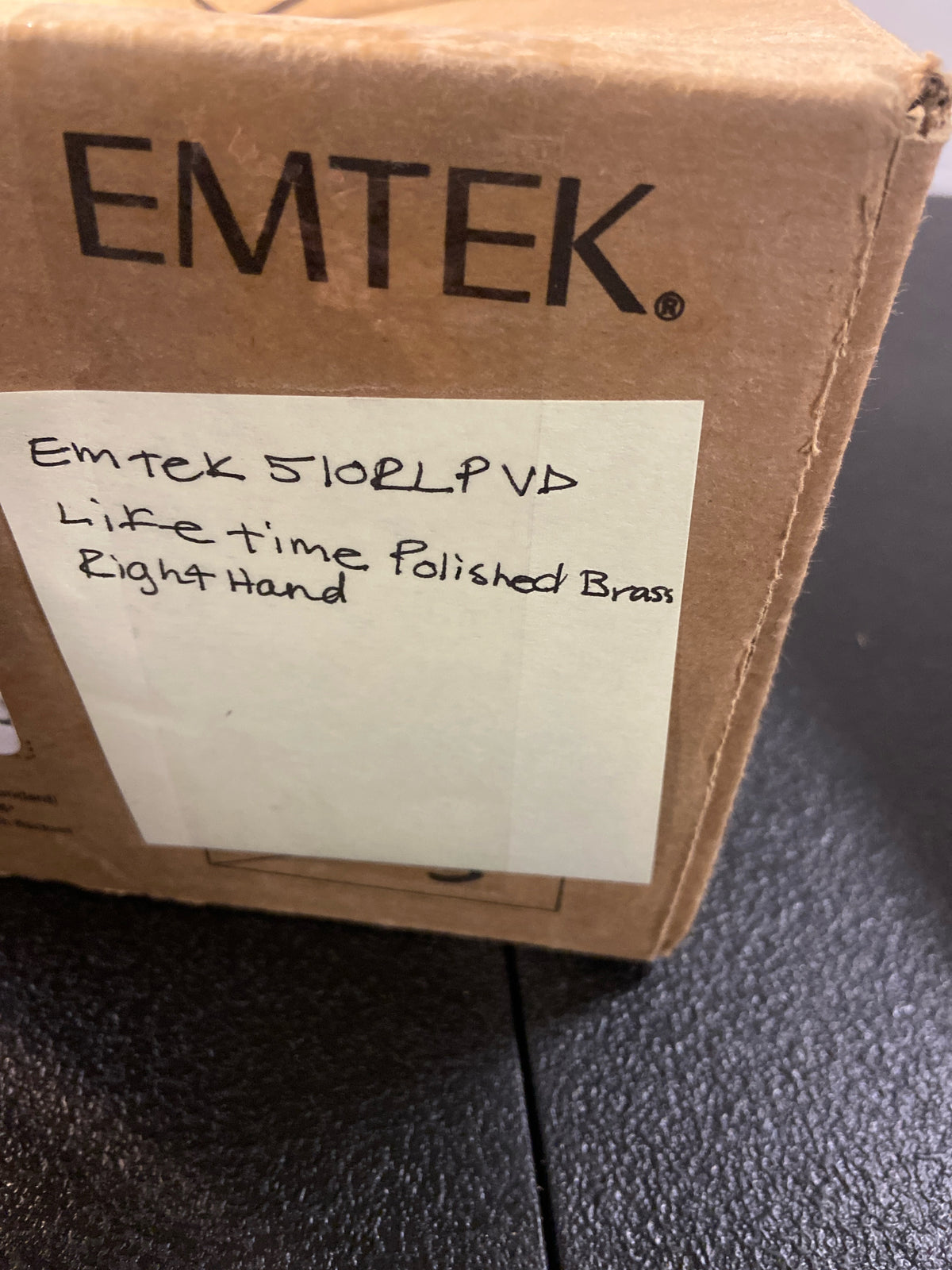 Emtek 510RLPVD (Right Hand) Rope Lever Single Cylinder Keyed Entry Designer Brass Leverset - Polished Brass