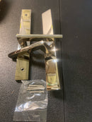 Emtek 8046US15RH (Right Hand ) 11 Inch Stretto Rectangular Dummy Sideplate Entry Set from the Brass Modern Collection - Satin Nickel Helios Lever