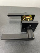 Miseno MLK3022BK Lorton Flat Bar Privacy Door Lever Set - Matte Black