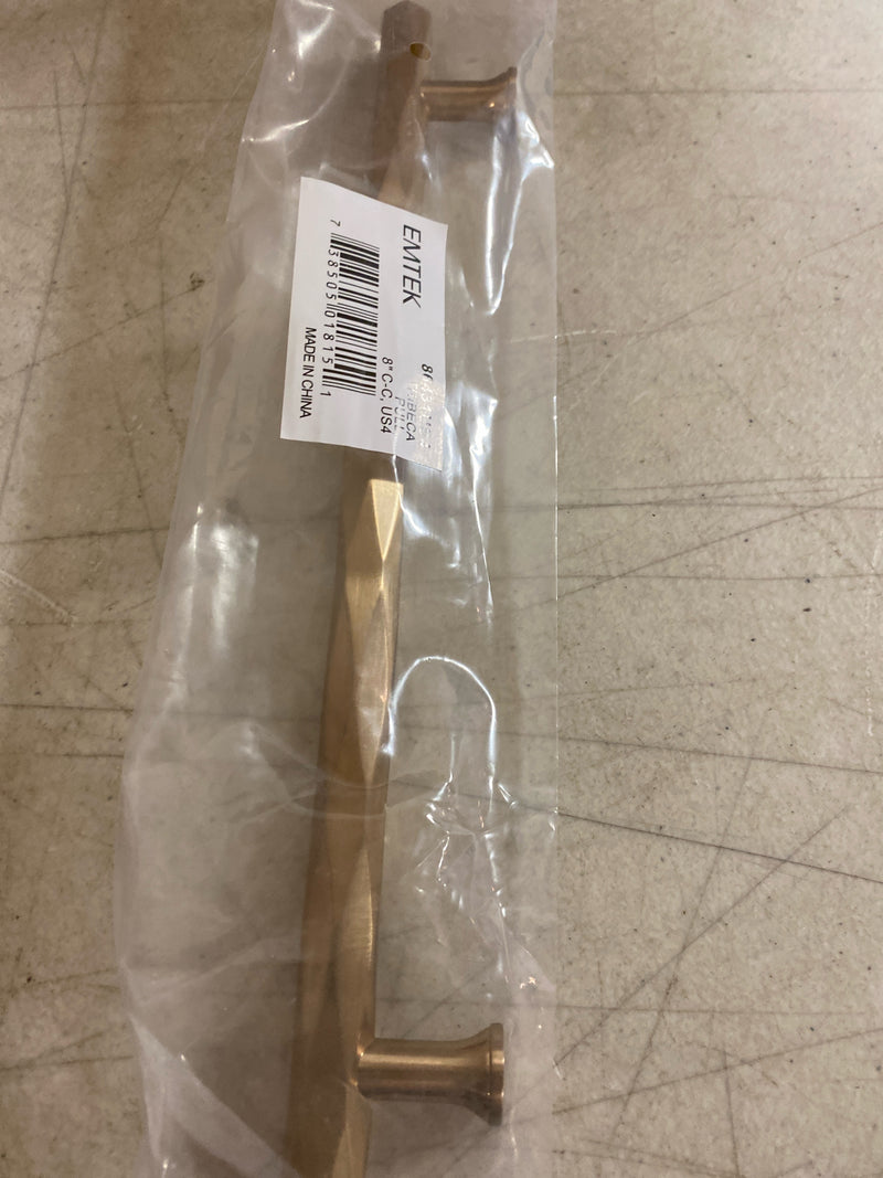 Emtek 86431US4 Tribeca 8 Inch Center to Center Bar Cabinet Pull from the American Designer Collection - Satin Brass