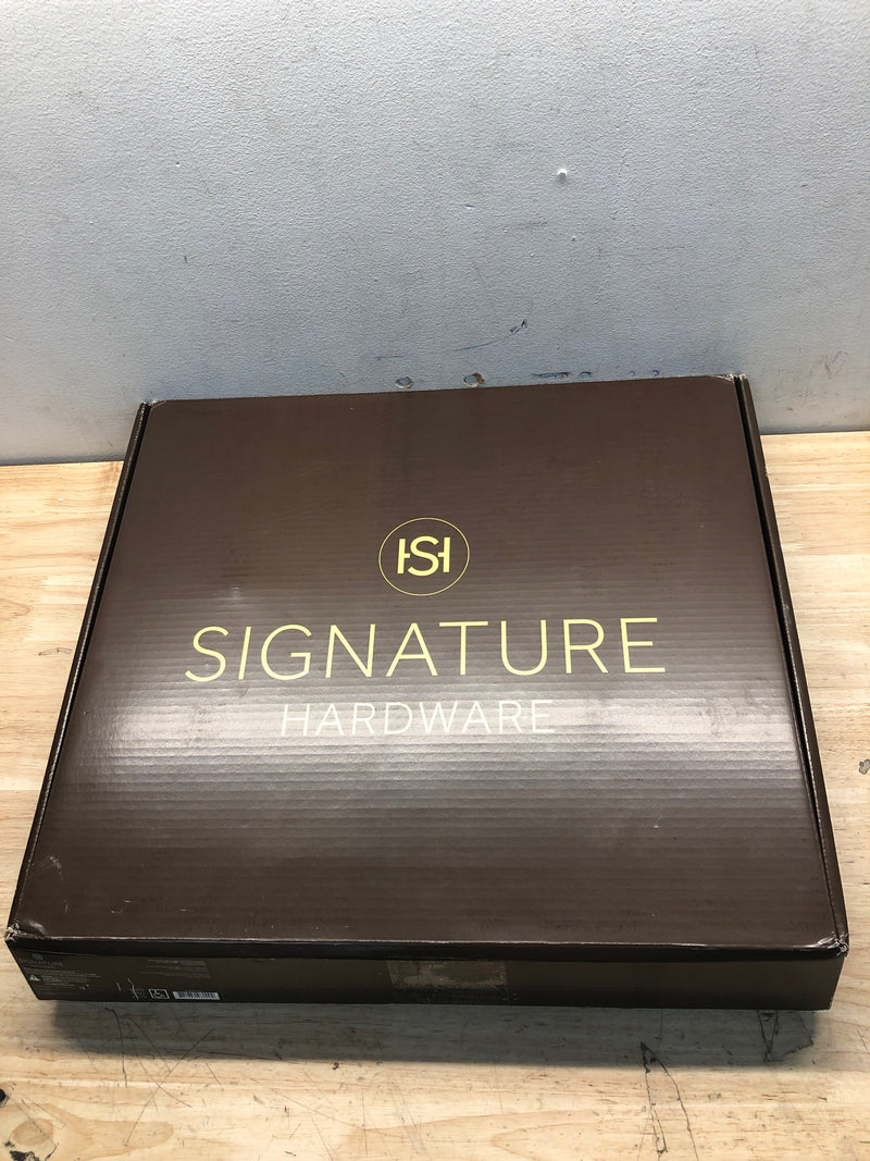 Signature Hardware 497559 Delacour 1.75 GPM Double Handle Bridge Kitchen Faucet with Side Spray - Chrome