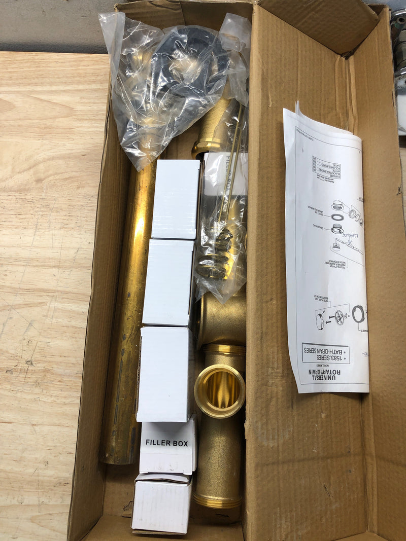 American Standard 1583470.020 Universal Drain Minimum Depth: 14" Maximum Depth: 18-1/2" Shoe Adjustability: 6-1/8" - 8-1/8" - White