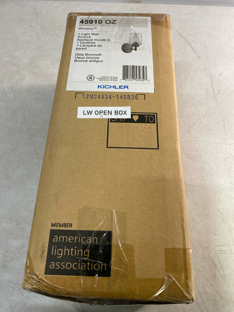 Kichler Winslow 1-Light Bronze Transitional Vanity Light