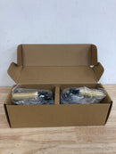 Sure-Loc LV102 FBL GRIP-KN SB Levanto Privacy Door Lever Set with Rectangle Rose - Flat Black / Satin Brass