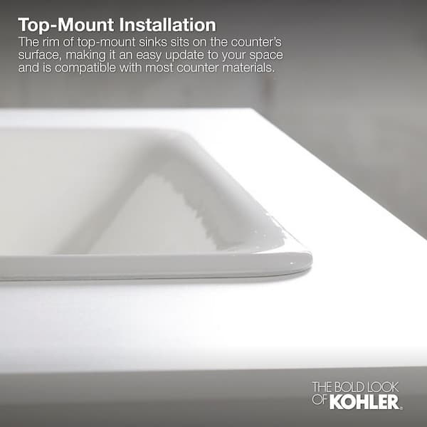 Kohler Caxton Vitreous China Undermount Bathroom Sink with Glazed Underside in White