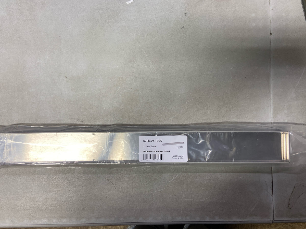 Jaclo 6226-24-BSS 24" Channel Drain Tile In Grate - Brushed Stainless