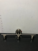 Bellevue GBF13025BN Lydia 3 Light 23" Wide Bathroom Vanity Light with Seeded Glass Shades - Brushed Nickel