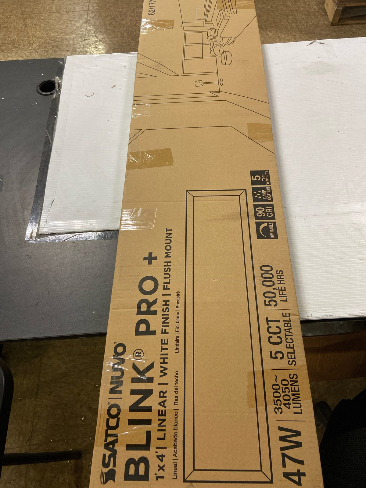 Nuvo Lighting 62/1775 Blink Pro Plus 48" Wide LED Flush Mount Ceiling Fixture - White