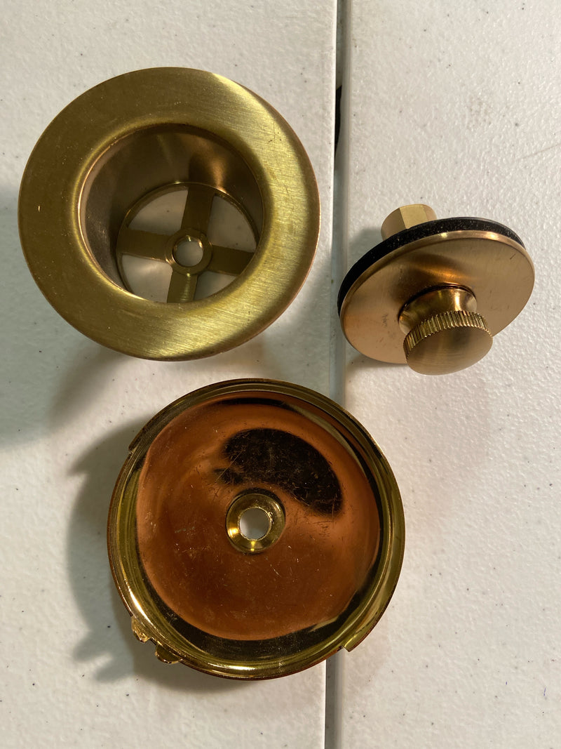 Moen T90331BG 1-1/2" Threaded Tub Drain Kit with Push-N-Lock Drain Assembly - Brushed Gold