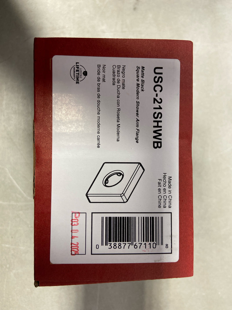 Pfister USC-21SHWB Modern Square Shower Arm Flange - Matte Black