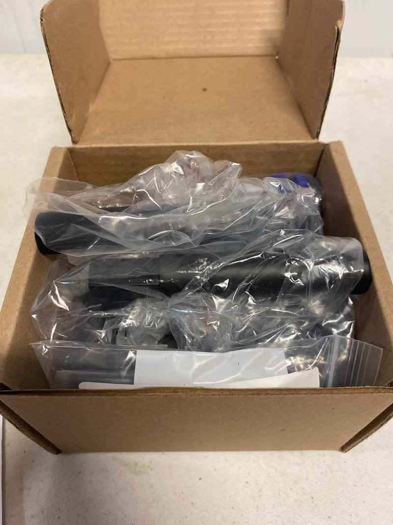 EMTEK Modern Rectangular Rosette Passage Set with Matching Finish Hercules Lever - Choice of Left/Right Handing and 7 Finishes - 5112HECRHUS19 - Right Handed (RH) - Flat Black (US19)