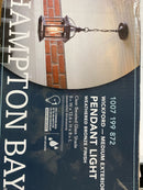 Hampton bay 4183 RT Wickford 1-Light Weathered Bronze Hardwired Outdoor Pendant with Clear Beveled Glass