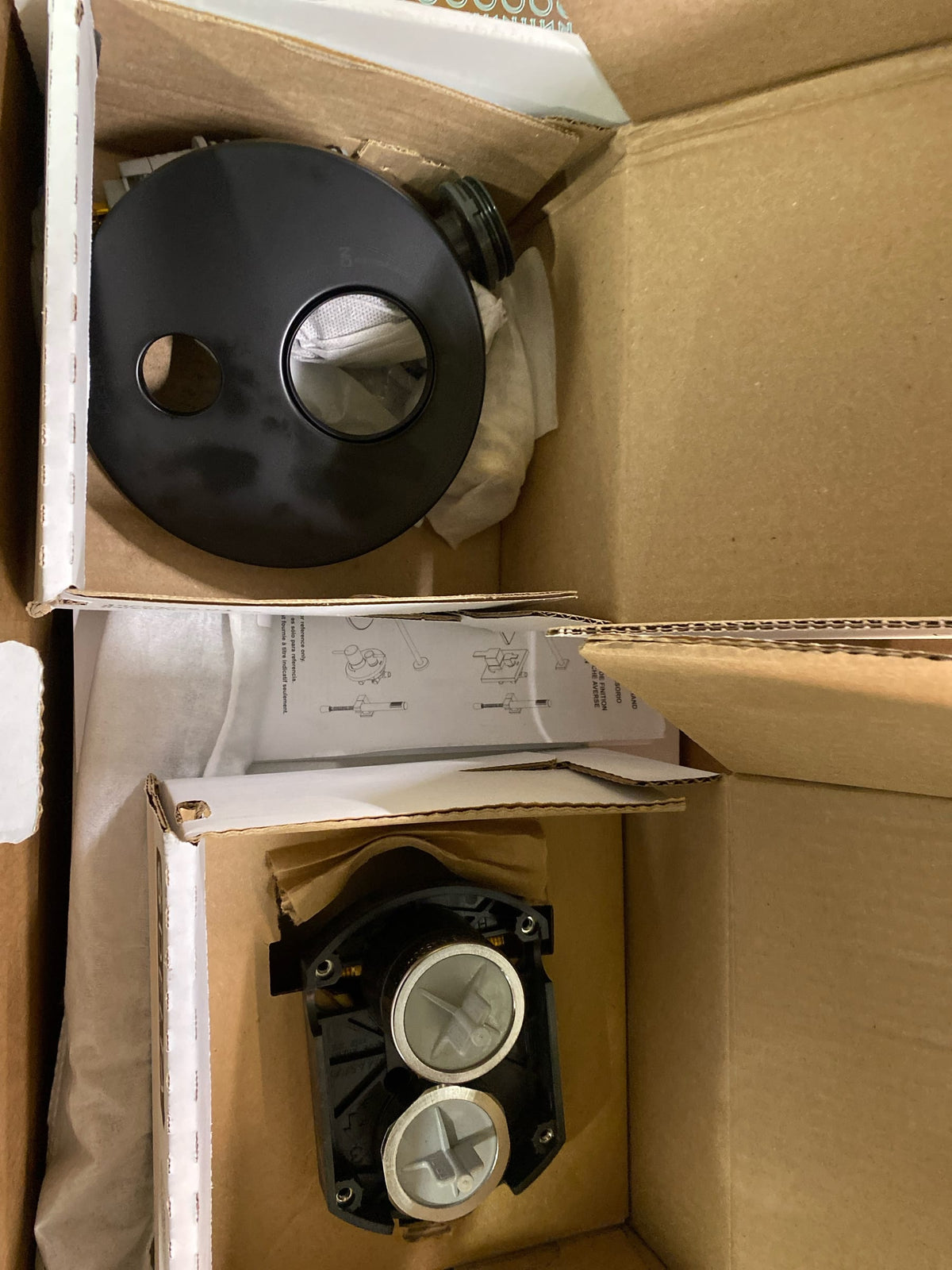 Delta 342702-BL Modern Round Non Shared Function Shower System Package with 1.75GPM Single Function Shower Head and Hand Shower - Includes Rough-In - Matte Black
