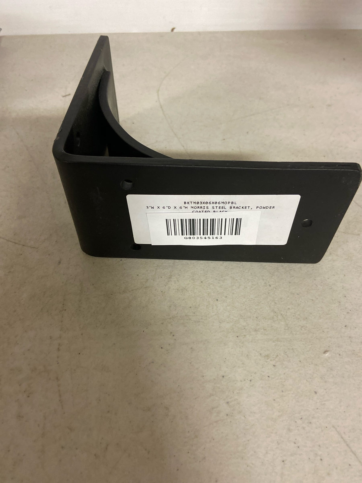 Ekena Millwork Morris Steel Bracket, Powder Coated Black 3"W x 16"D x 16"H