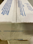 Justice Design Group CER-0950-STOC-LED1-1000 Ambiance 14" Tall Rectangular Closed Top LED Wall Sconce - Carrara Marble