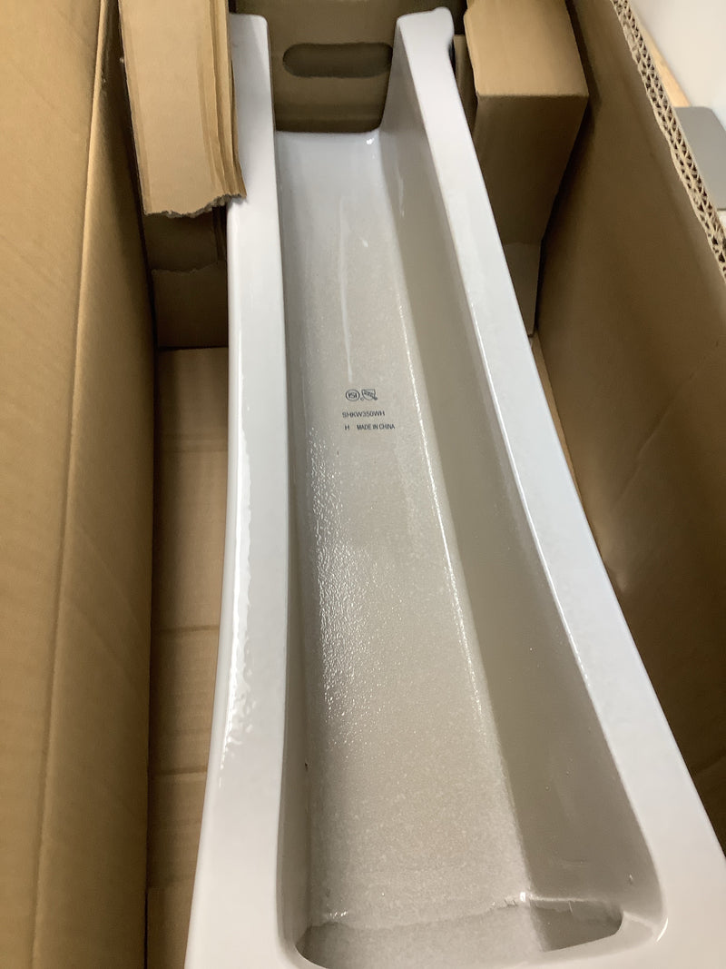 Signature Hardware 447985 Key West 24" Vitreous China Pedestal Sink with Porcelain Base and 3 Faucet Holes at 8" Centers - White