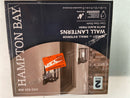 Hampton bay 60000101 Hurley 12 in. Matte Black Hardwired Outdoor Wall Light Lantern Sconce with No Bulb Included (2-Pack)