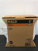 Halo 6150WH E26 Series 6 in. White Recessed Ceiling Light Fixture Trim with Frosted Glass Lens, Wet Rated Shower Light