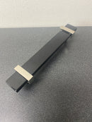 Sietto P-1903-7-PN Adjustable Center to Center 7 Inch Long Handle Cabinet Pull with Black Glass - Polished Nickel