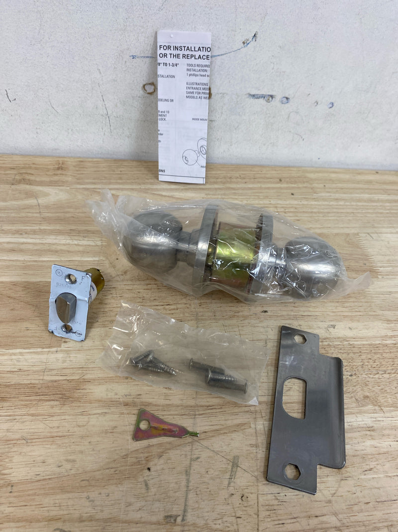 Deltana CL101EAC-32D Grade 2 Commercial Round Knob Passage Set from the Pro Series - Stainless Steel