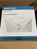 Nuvo Lighting 60/6032 2 Light 12" Wide Flush Mount Bowl Ceiling Fixture with a Glass Shade - White