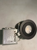 Satco Lighting S11842 LED Canless Recessed Light 4.5" Adjustable Recessed Trim- IC Rated and Airtight - Black