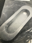 Omnia 652/00.26D Contemporary 4-3/8" x 1-9/16" Recessed Flush Sliding Door / Pocket Door Pull - Satin Chrome