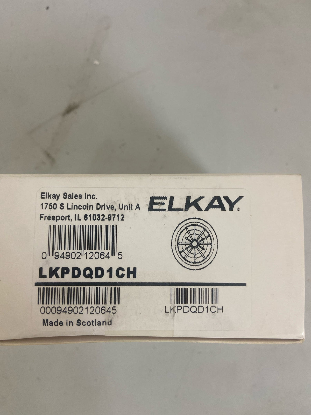 Elkay LKPDQD1CH Polymer Disposer Fitting for 3-1/2 in. Sink Drain Opening in Charcoal for Quartz Perfect Drain